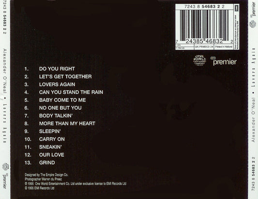 Alexander O'Neal : Lovers Again (CD, Album)