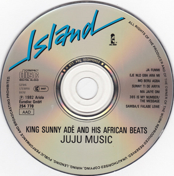 King Sunny Ade & His African Beats : Juju Music (CD, Album, RE)