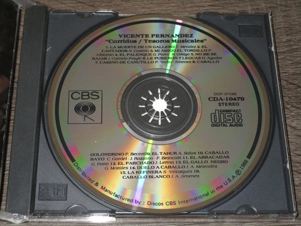 Vicente Fernandez : Tesoros Musicales de México - 16 Exitos Originales - Corridos (CD, Comp)