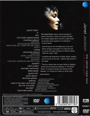Janet Jackson : The Velvet Rope Tour - Live In Concert (DVD-V, PAL)
