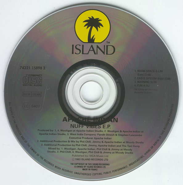 Apache Indian : Nuff Vibes EP (CD, EP)