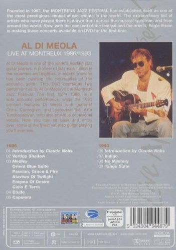 Al Di Meola : Live At Montreux 1986/1993 (DVD-V, PAL, DVD)