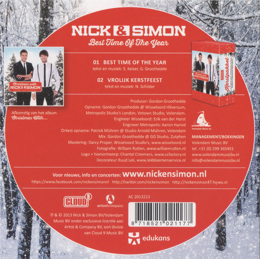 Nick & Simon : Best Time Of The Year (CD, Single)