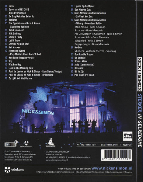 Nick & Simon : Sterker In Gelredome (DVD, PAL)