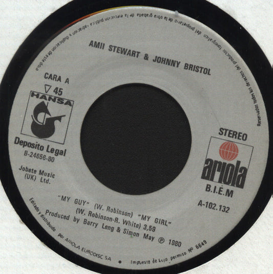 Amii Stewart & Johnny Bristol : My Guy My Girl (7", Single)