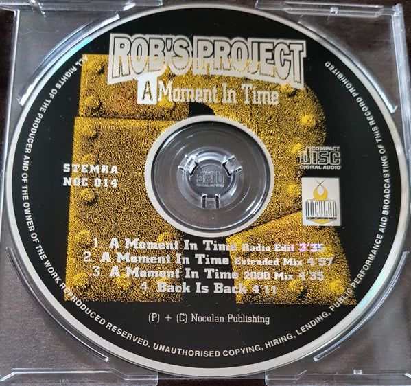 Rob's Project : A Moment In Time (CD, Maxi)