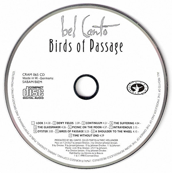 Bel Canto : Birds Of Passage (CD, Album)