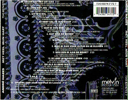 André Hazes : Met Heel Mijn Hart (CD, Album)