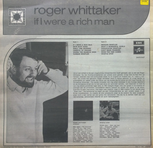 Roger Whittaker : If I Were A Rich Man (LP, Comp, Mono)