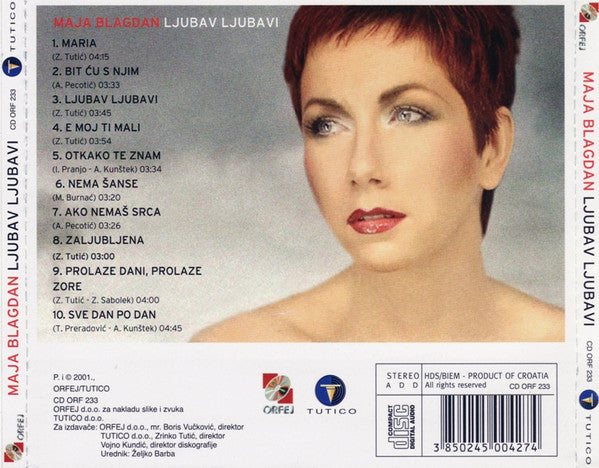 Maja Blagdan : Ljubav Ljubavi (CD, Album)