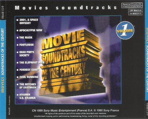 Various : Movie Soundtracks Of The Century Volume 1 (CD, Comp, Ltd, Promo)