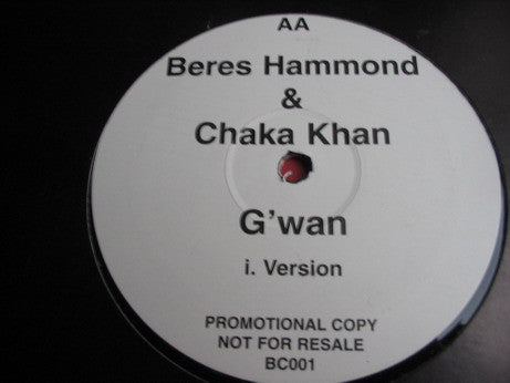 Beres Hammond & Chaka Khan : G'wan (12", Promo)