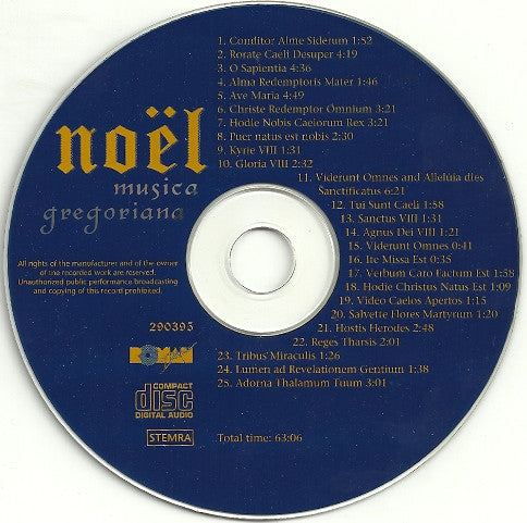 Pro Cantione Antiqua, James O'Donnell (2) : Noël - Musica Gregoriana (CD, Album)