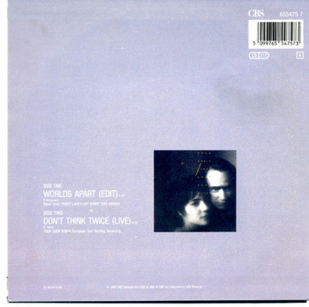 Cock Robin : Worlds Apart (7", Single)