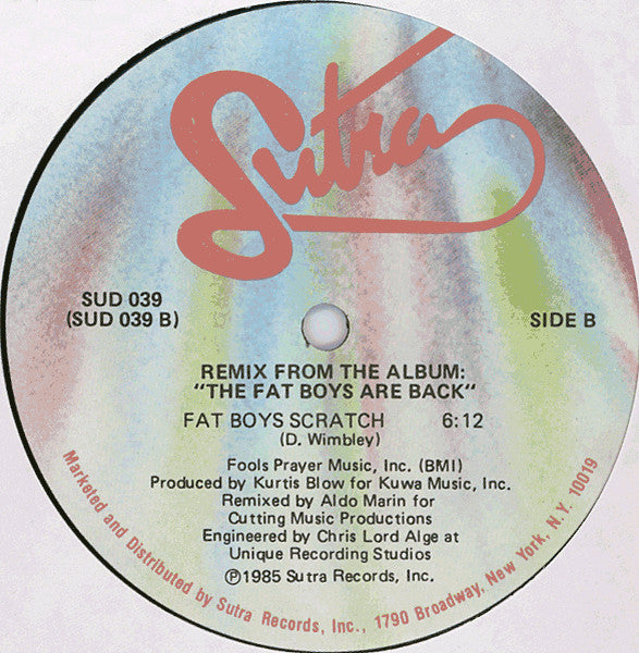 Fat Boys : Don't Be Stupid (Remix) / Fat Boys Scratch (Remix) (12")