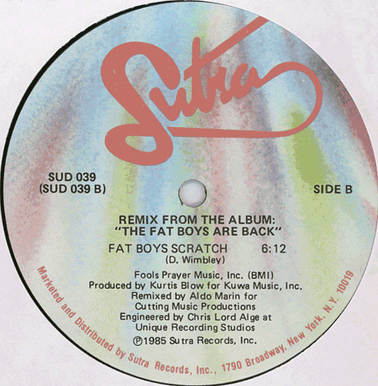 Fat Boys : Don't Be Stupid (Remix) / Fat Boys Scratch (Remix) (12")