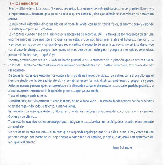 Antonio Flores : Antología (CD, Comp)