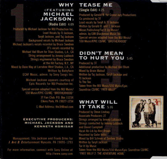 3T Featuring Michael Jackson : Why (CD, Maxi)