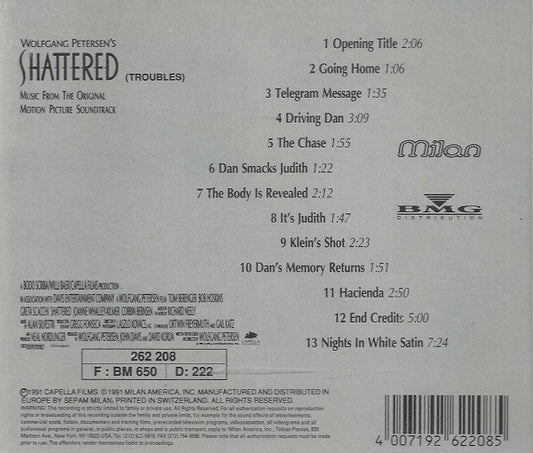 Alan Silvestri : Shattered (Troubles) (CD)