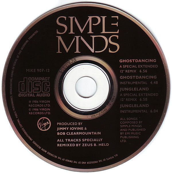 Simple Minds : Ghostdancing / Jungleland (CD, Single)