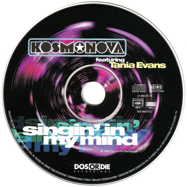 Kosmonova Featuring Tania Evans : Singin' In My Mind (CD, Maxi)