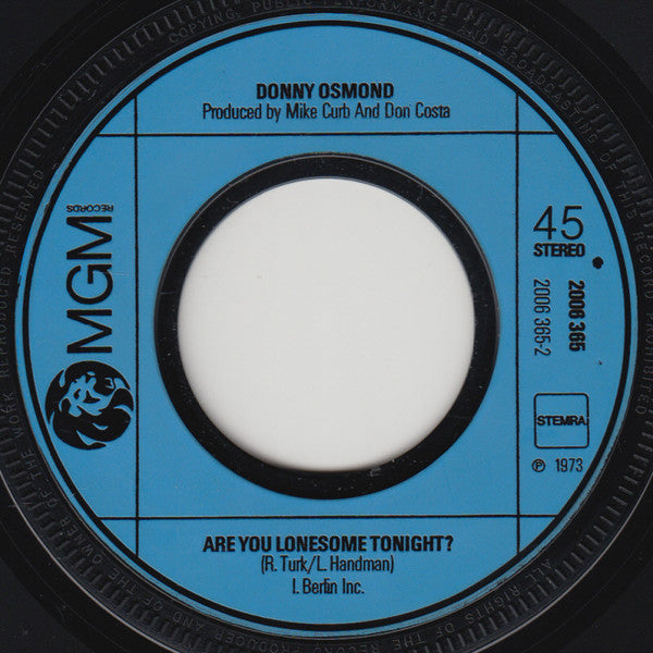 Donny Osmond : When I Fall In Love (7", Single)