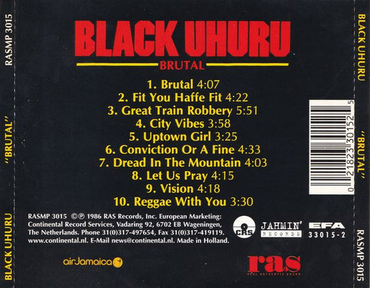 Black Uhuru : Brutal (CD, Album, RE)