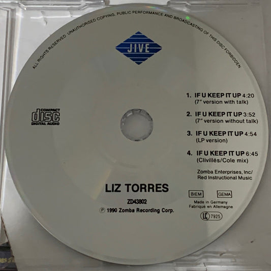 Liz Torres : If U Keep It Up (CD, Maxi)