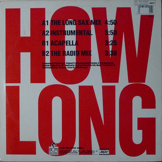 Ace Of Hearts : How Long (12")