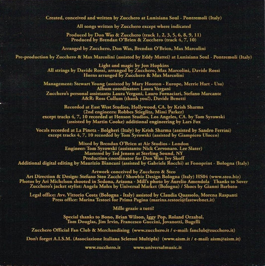 Zucchero : Chocabeck (CD, Album)