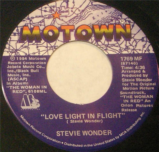 Stevie Wonder : Love Light In Flight (7", No )