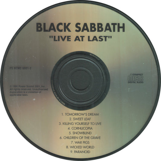 Black Sabbath : Live At Last (CD, Album, RE)