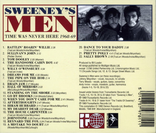 Sweeney's Men Featuring Terry Woods : Time Was Never Here 1968-69 (CD, Comp)