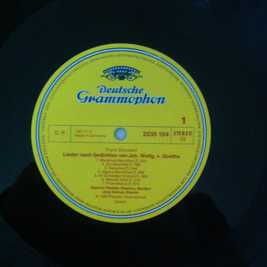 Franz Schubert - Dietrich Fischer-Dieskau • Jörg Demus : Ein Goethe-Liederabend (LP, Album, RE)