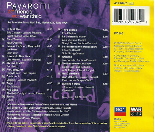 Pavarotti & Friends : Pavarotti & Friends For War Child (CD, Album, RE)