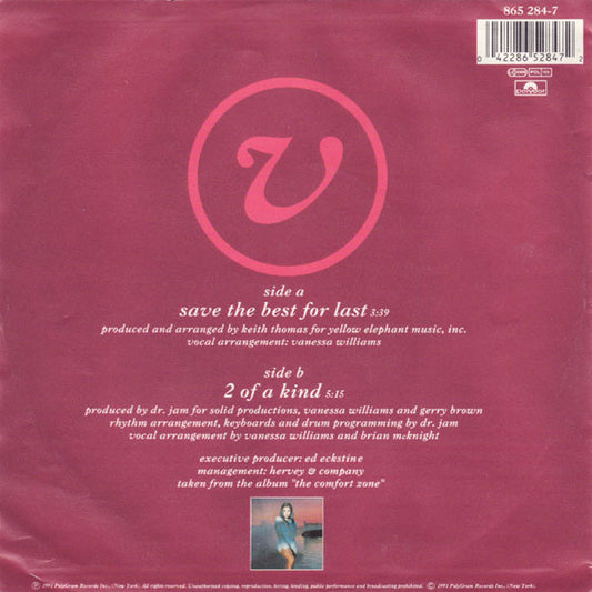 Vanessa Williams : Save The Best For Last (7", Single)