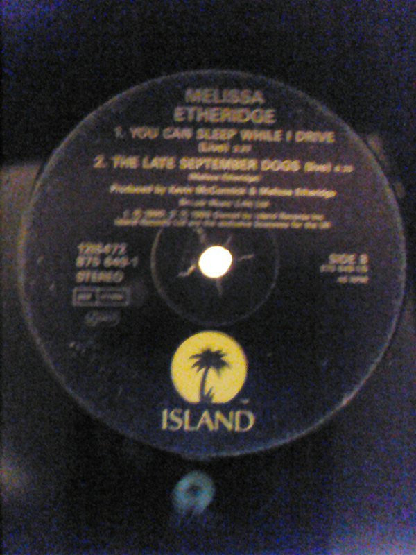 Melissa Etheridge : You Can Sleep While I Drive (12", Single)