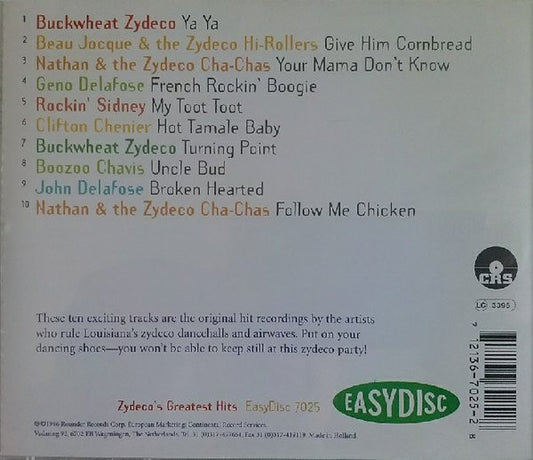 Various : Zydeco's Greatest Hits (CD, Comp)
