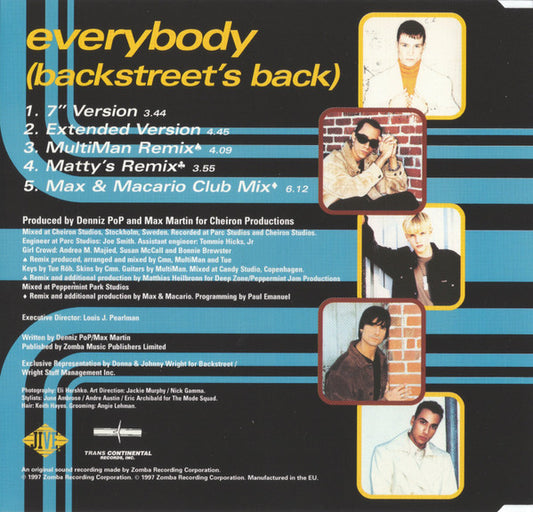 Backstreet Boys : Everybody (Backstreet's Back) (CD, Maxi)