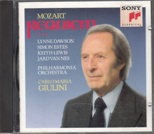 Wolfgang Amadeus Mozart - Philharmonia Chorus & Philharmonia Orchestra, Carlo Maria Giulini, Lynne Dawson, Jard Van Nes, Keith Lewis (4), Simon Estes : Requiem (CD, Album)