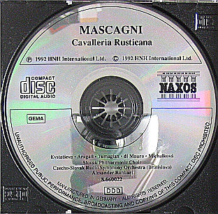 Pietro Mascagni, Alexander Rahbari, Slovak Radio Symphony Orchestra : Cavalleria Rusticana (CD, Album)