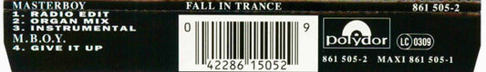 Masterboy : Fall In Trance (CD, Maxi)