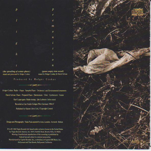 David Sylvian + Holger Czukay : Plight & Premonition (CD, Album, RE)