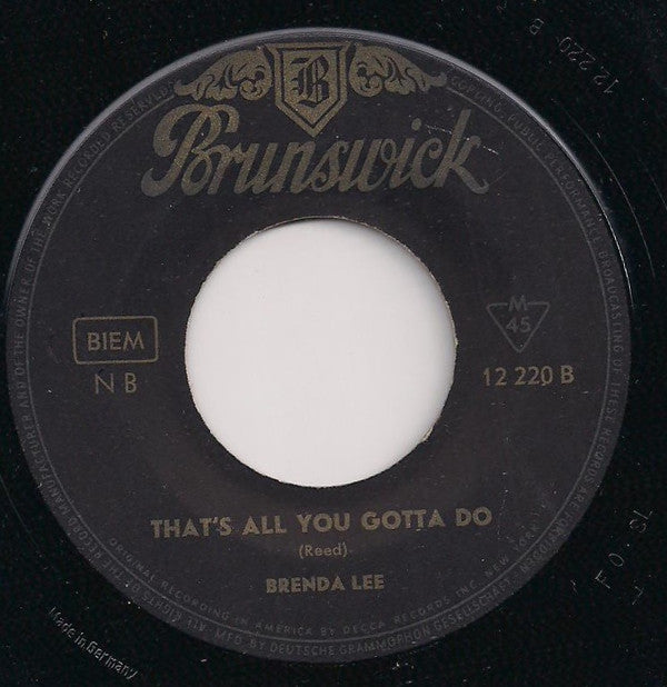 Brenda Lee : I'm Sorry (7", Single)