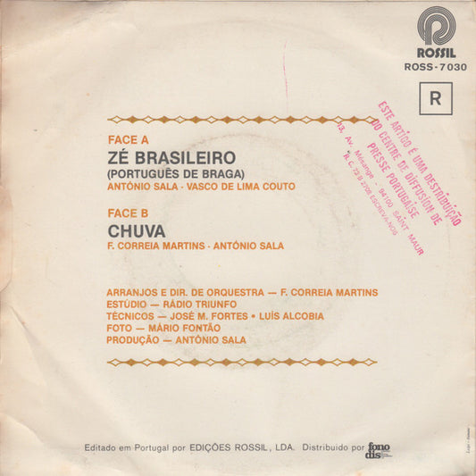 Alexandra (21) : Zé Brazileiro Português De Braga (7", Single)
