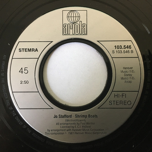 Jo Stafford : Thank You For Calling / Shrimp Boats (7", Single, RE)
