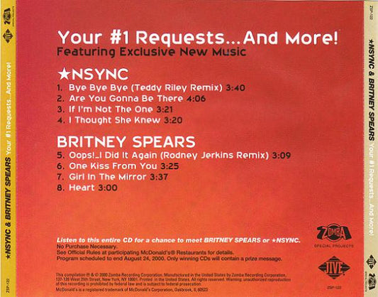*NSYNC / Britney Spears : Your #1 Requests...And More! (CD, Comp)