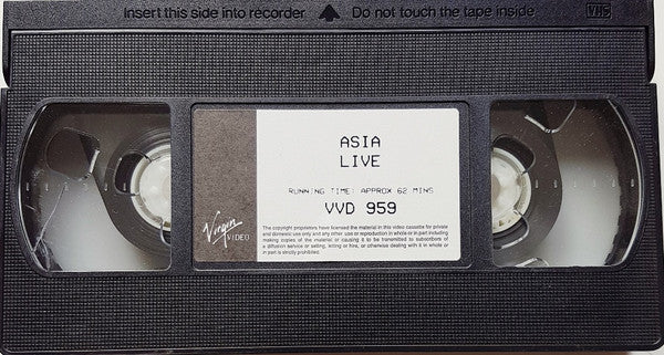 Asia (2) : Asia Live (Nottingham 23 June 1991) (VHS, PAL)