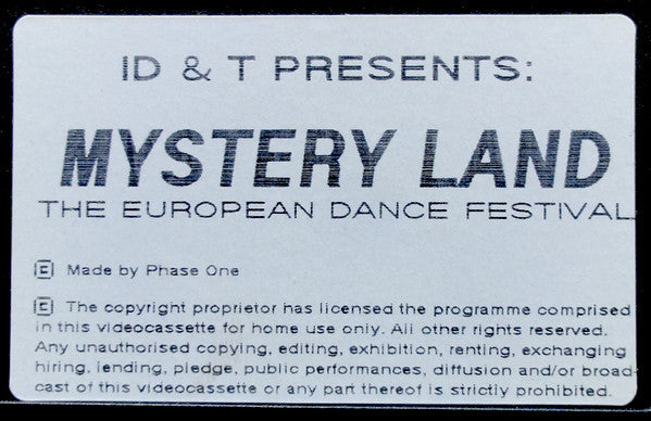 Various : Mystery Land - The Video (VHS, PAL)