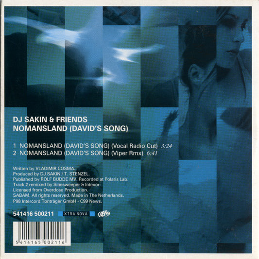 DJ Sakin & Friends : Nomansland (David's Song) (CD, Single, Car)